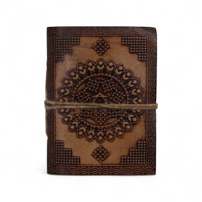 Assorted Small Esoteric Leather Notebooks (4x3") - Display case