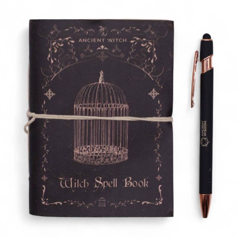 Assorted Witch Ritual Notebooks - Leather (6x4.5") - Display case