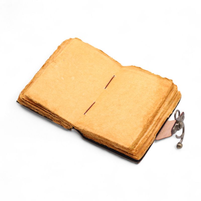 Thick Deckled Edge Leather Notebook (6x4") - The Book of Untold Stories
