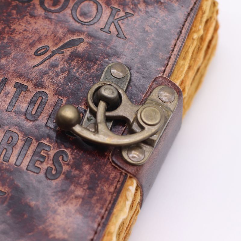 Thick Deckled Edge Leather Notebook (6x4") - The Book of Untold Stories