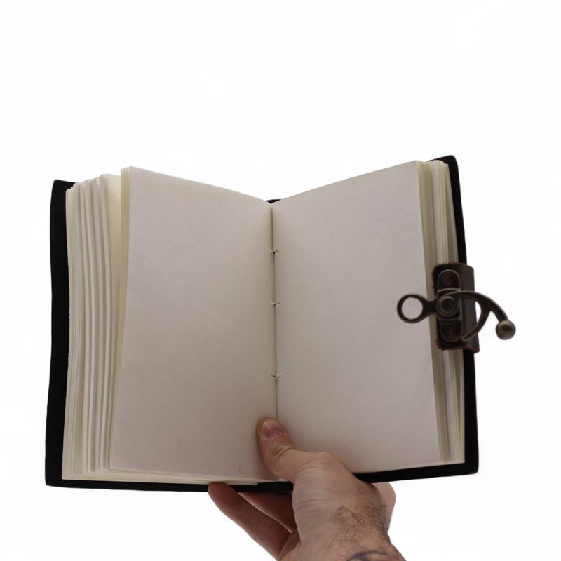 Leather Printed Notebook (7x5") - Stop Doom Scrolling - 200 pages - Plain paper