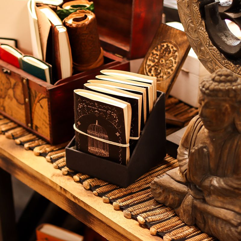 Assorted Witch Ritual Notebooks - Leather (6x4.5") - Display case