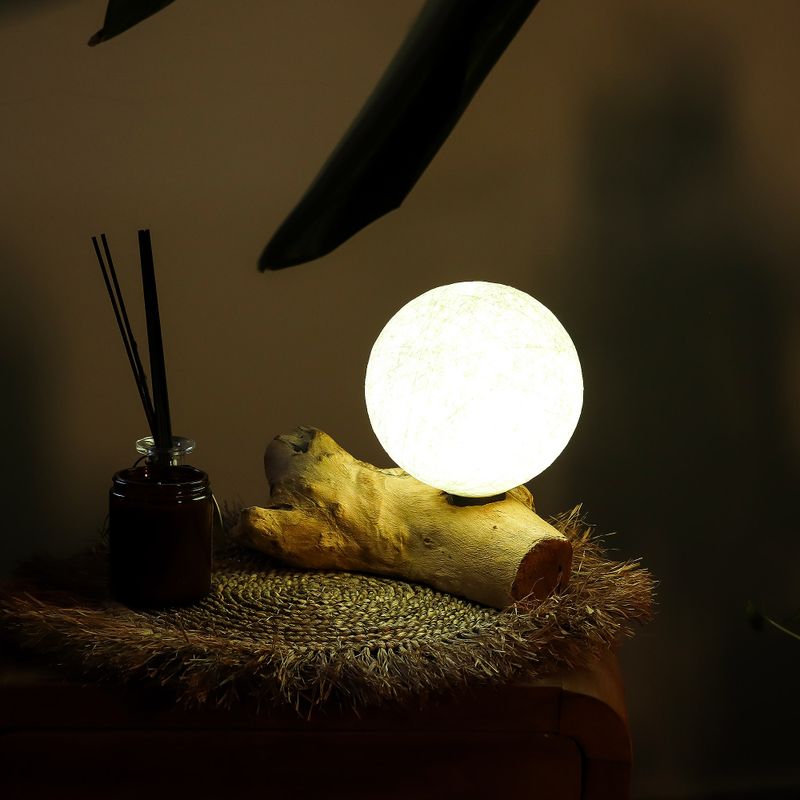 DriftGlow Lamp Cotton Luna Ivory Shade