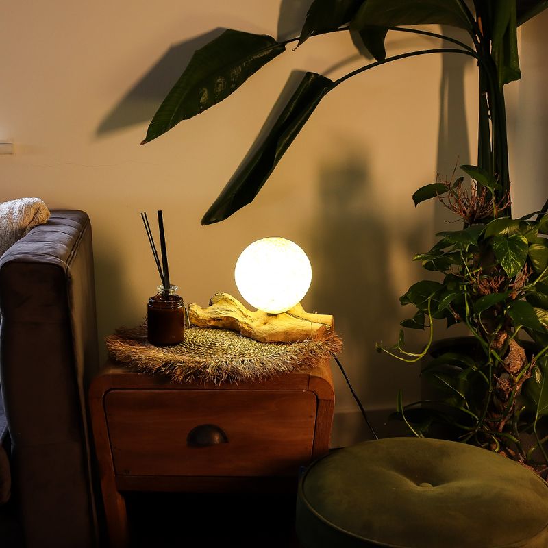 DriftGlow Lamp Cotton Wrap Cream Shade