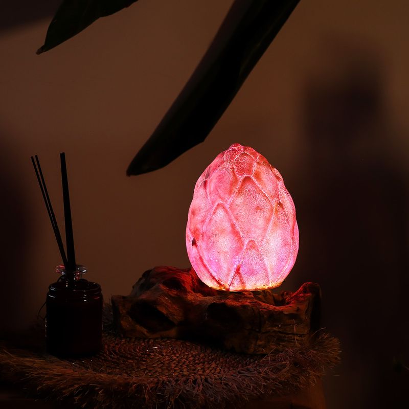 DriftGlow Lamp Crackle Lotus Flower Shade - Purple