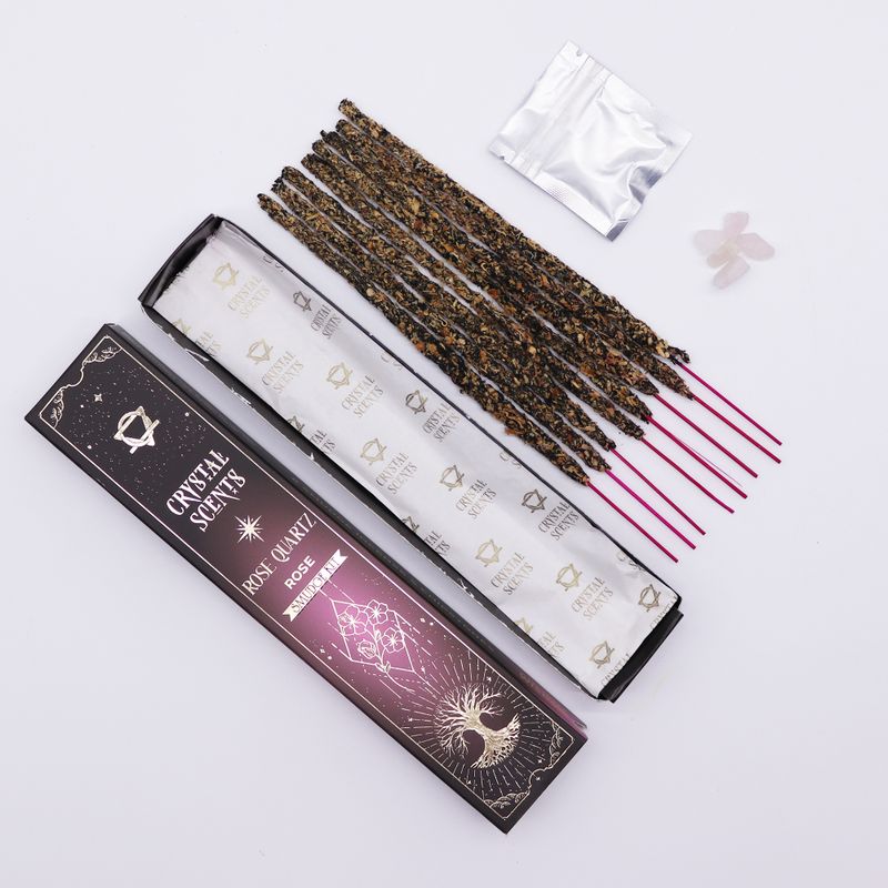 Rose Quartz Crystal Scents Smudge Incense - Rose