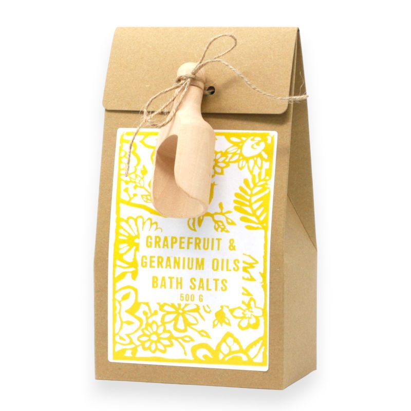 500g Himalayan Bath Salt - Grapefruit & Geranium