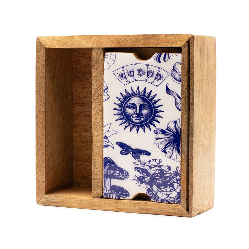 Two Section Card Box with Card Holder