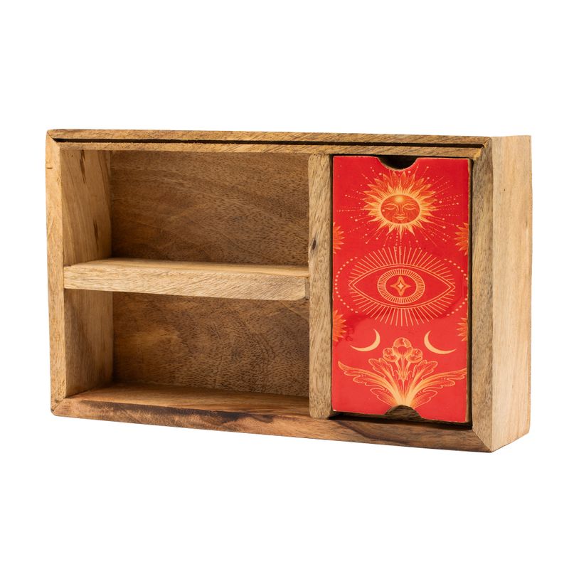 Three Section Card Box with Card Holder