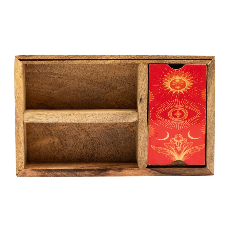 Three Section Card Box with Card Holder