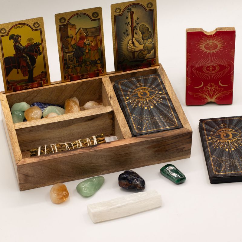 Three Section Card Box with Card Holder