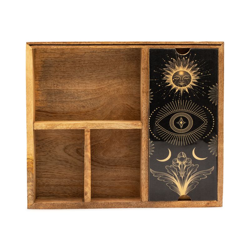 Four Section Occult Tarot Box with Card Holder