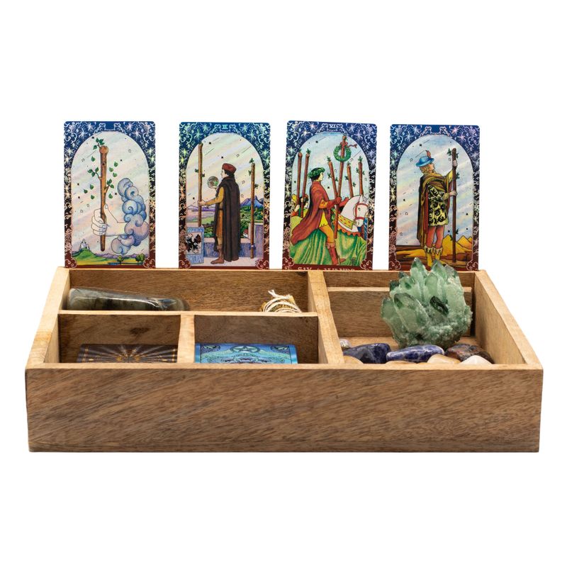 Four Section Occult Tarot Box with Card Holder