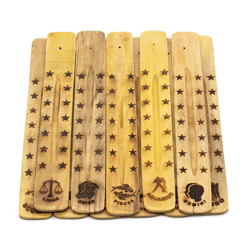 Natural Mango Wood Ashcatcher - Assorted Zodiac Designs