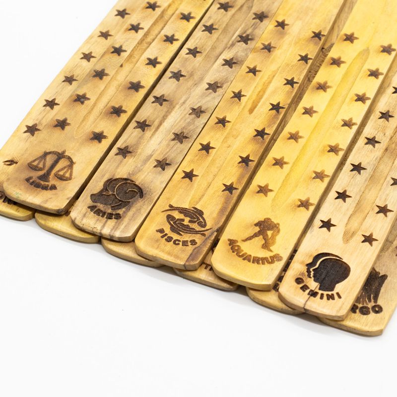Natural Mango Wood Ashcatcher - Assorted Zodiac Designs