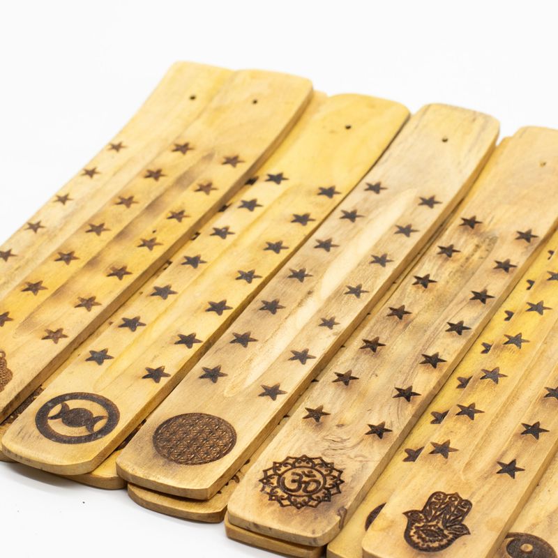 Natural Mango Wood Ashcatcher - Assorted Esoteric Designs