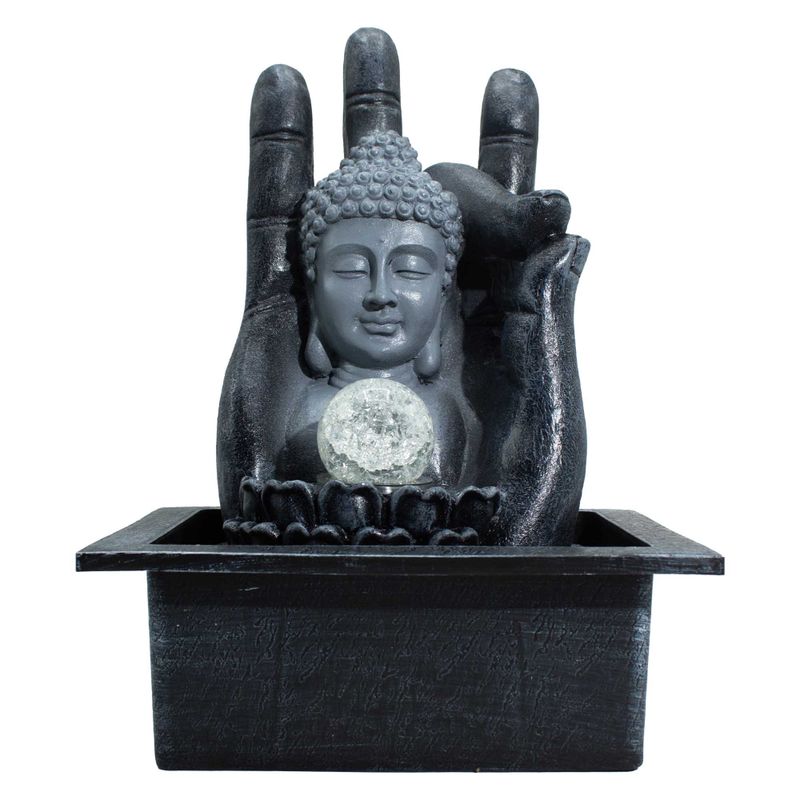 Tabletop Water Feature - 20x25x35cm - Buddha Head & Hand
