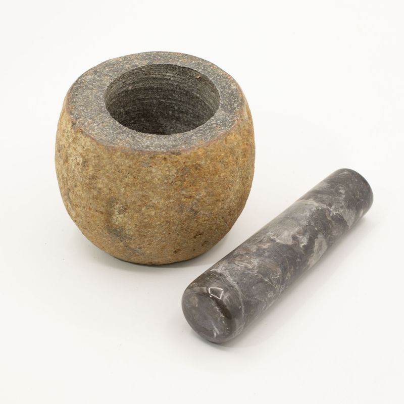 Natural Riverstone Decorative Pestle & Mortar- Small (approx 9x7cm)