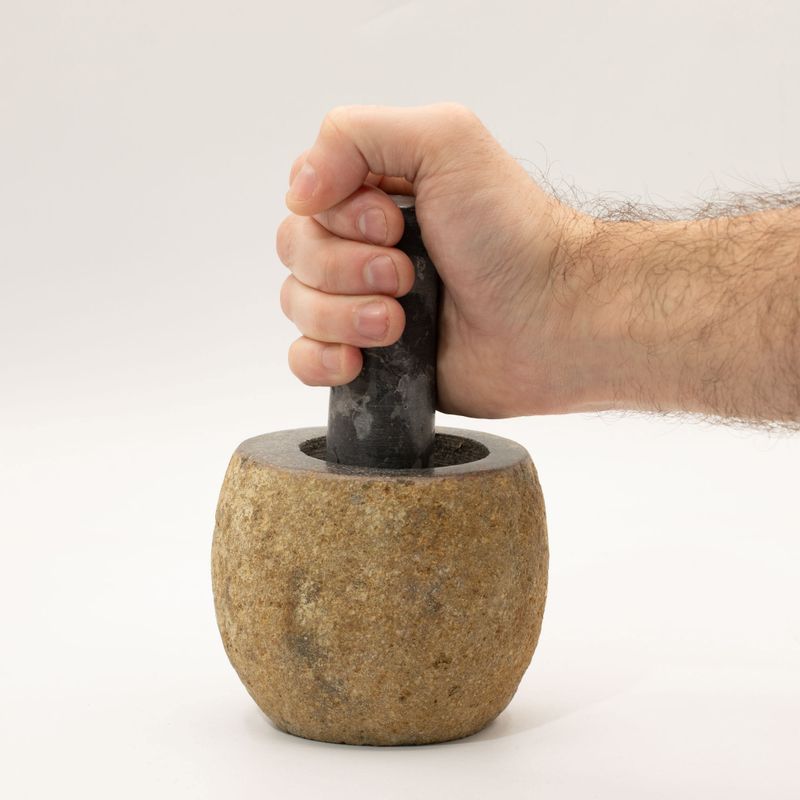 Natural Riverstone Decorative Pestle & Mortar- Small (approx 9x7cm)
