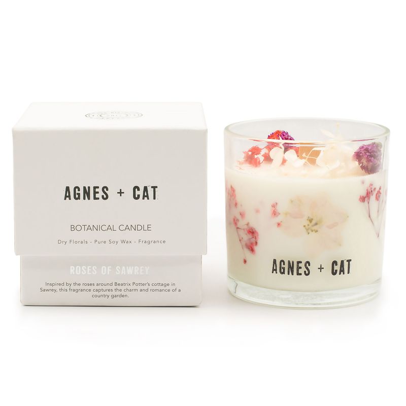 Agnes + Cat Extra Large  Crackle Soy Candle - Roses of Sawrey