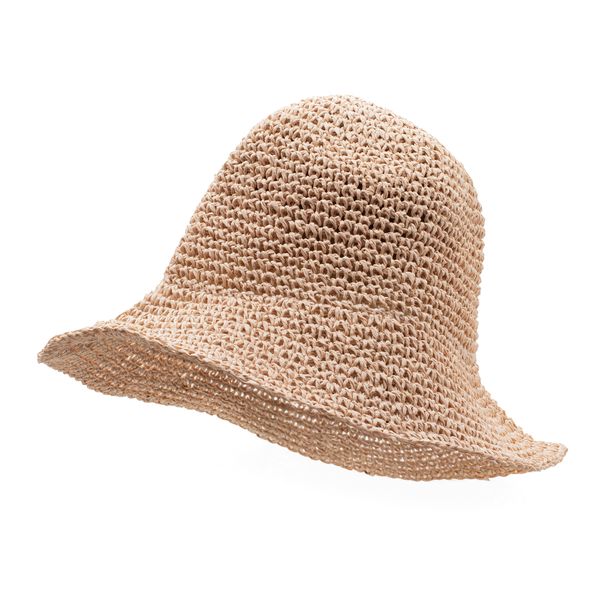 Coloured Floppy Straw Hat - Rose Blush