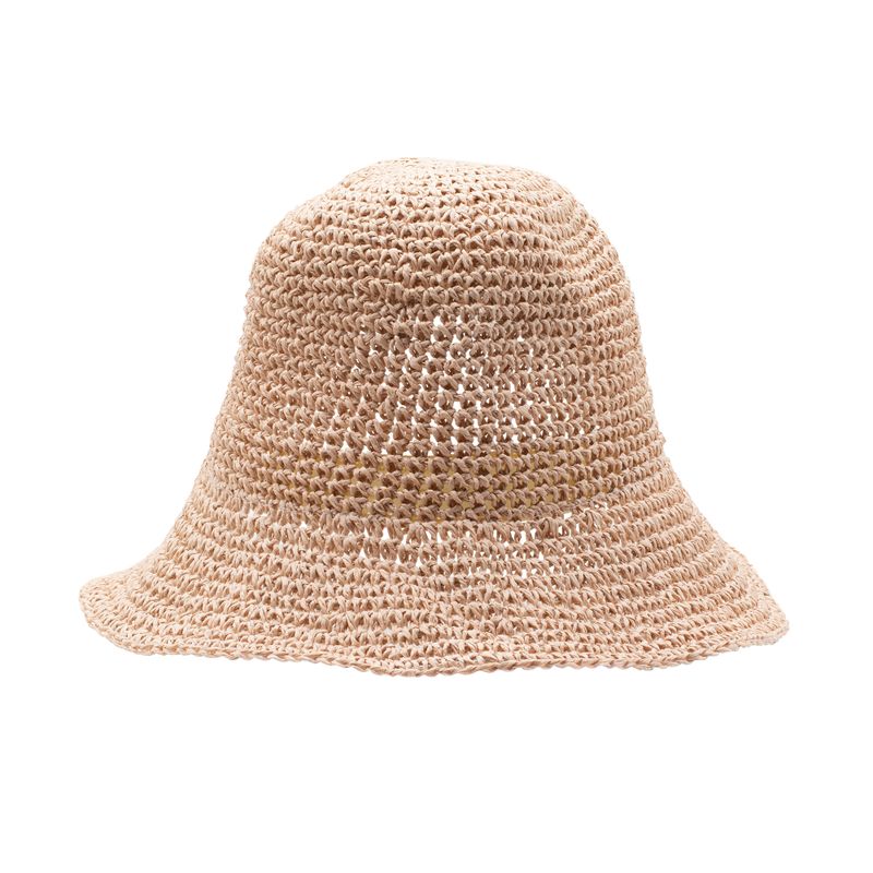 Coloured Floppy Straw Hat - Rose Blush