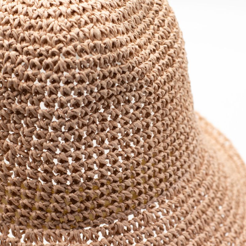 Coloured Floppy Straw Hat - Rose Blush