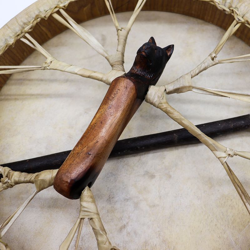 Spirit of the Wolf - Shaman Drum & Stick - Tunable - 40cm