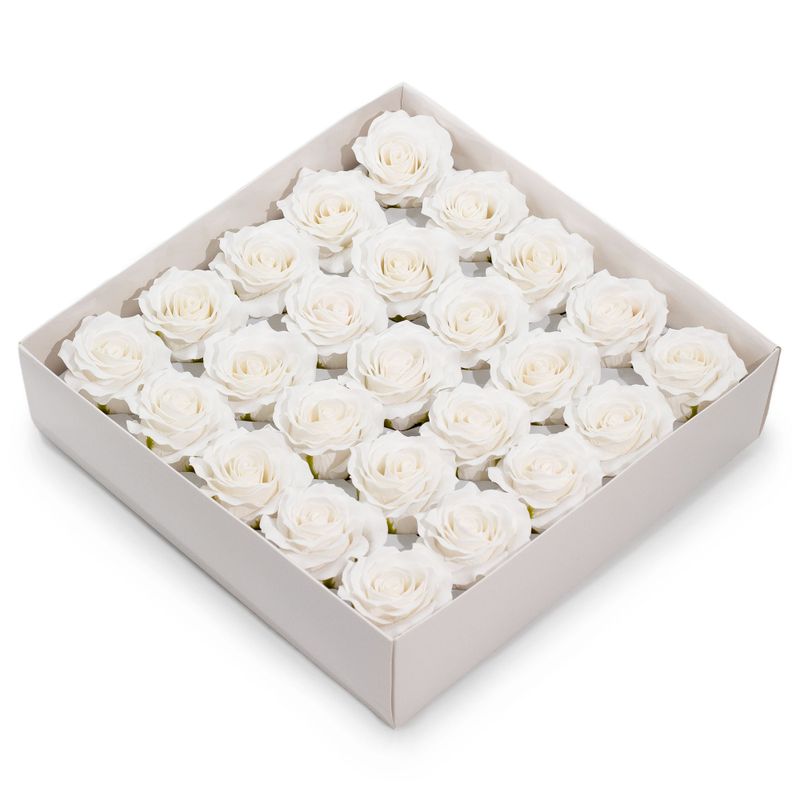 Craft Soap Flower - (5-Layer) Romatic Rose - White