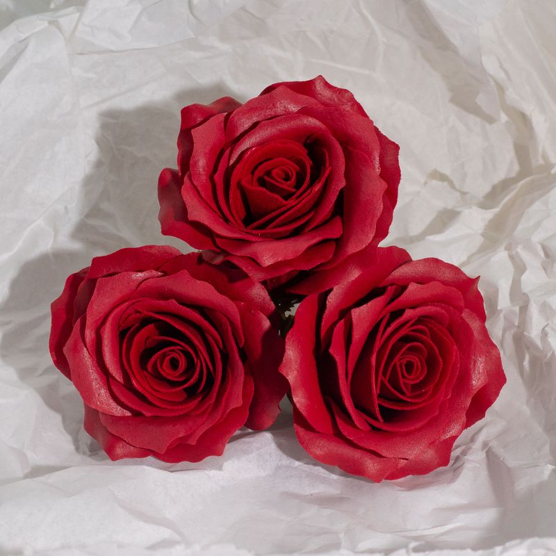 Craft Soap Flower - (5-Layer) Romantic Rose - Wine Red