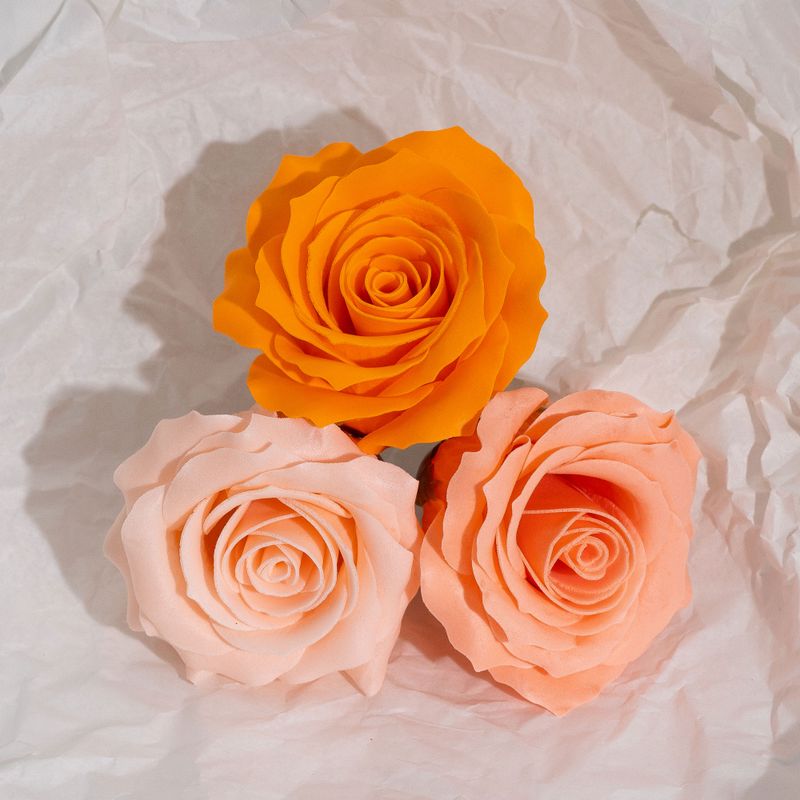 Craft Soap Flower - (5-Layer) Romatic Rose - Graduated Selection - Peach Blush