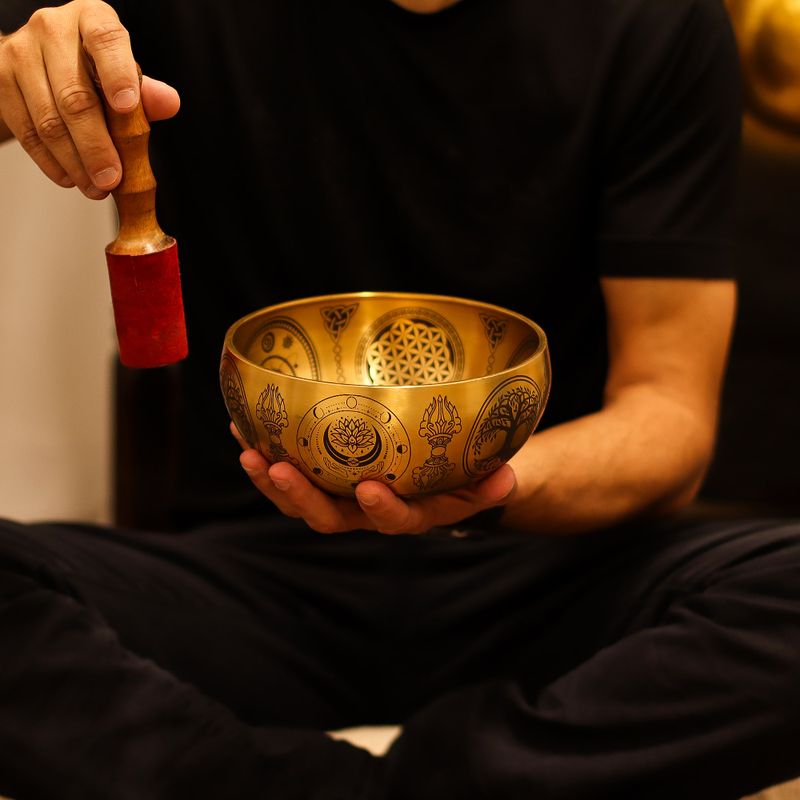 Pure Brass Etched Buddha - Set of 4 - Approx 3.78kg