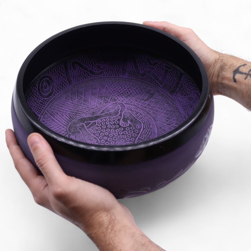 Extra Loud - Mushroom Singing Bowl - 23x10.5cm 1.3kg - Purple Haze