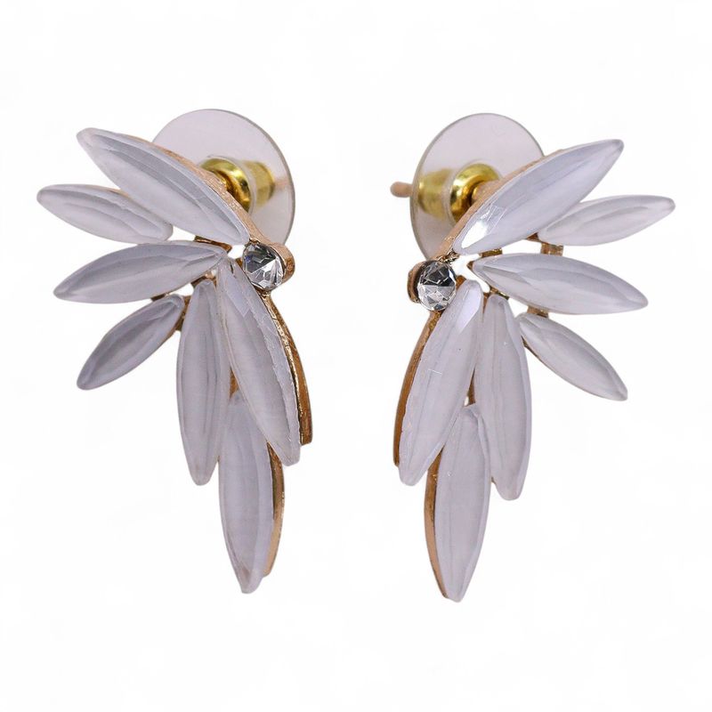 Nymph Aurora Fairies Glass Earrings - Pearl