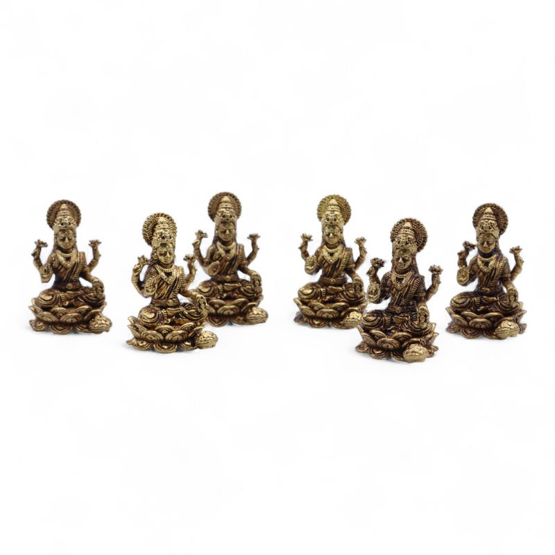 Brass Miniature Gods - Laxmi (22gms) - 37mm