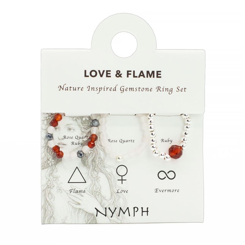 Ring Sets Nymph Spirit Gemstone - Love & Flame