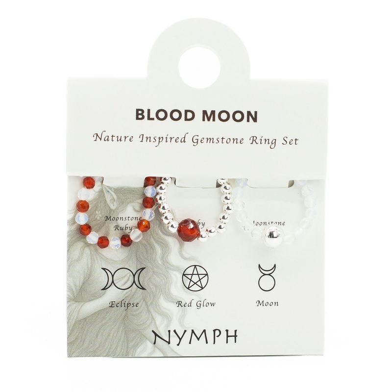 Ring Sets Nymph Spirit Gemstone - Blood Moon