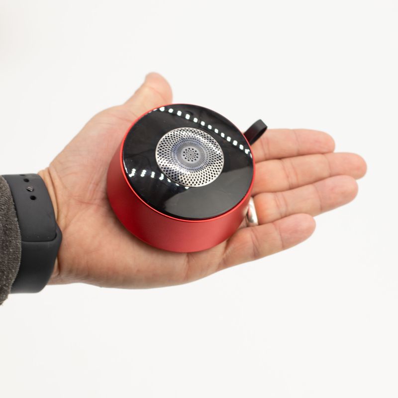 Red Mandala Lighting Effect Mini Speaker - 3W Bluetooth 5.3 Approx. 2–4 hours 600mAh