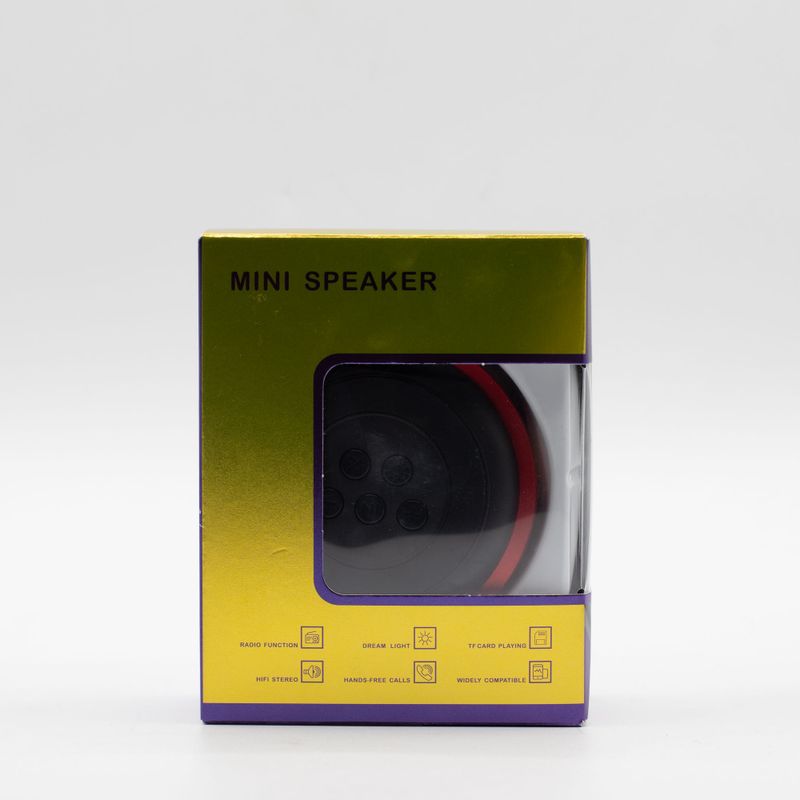 Red Mandala Lighting Effect Mini Speaker - 3W Bluetooth 5.3 Approx. 2–4 hours 600mAh