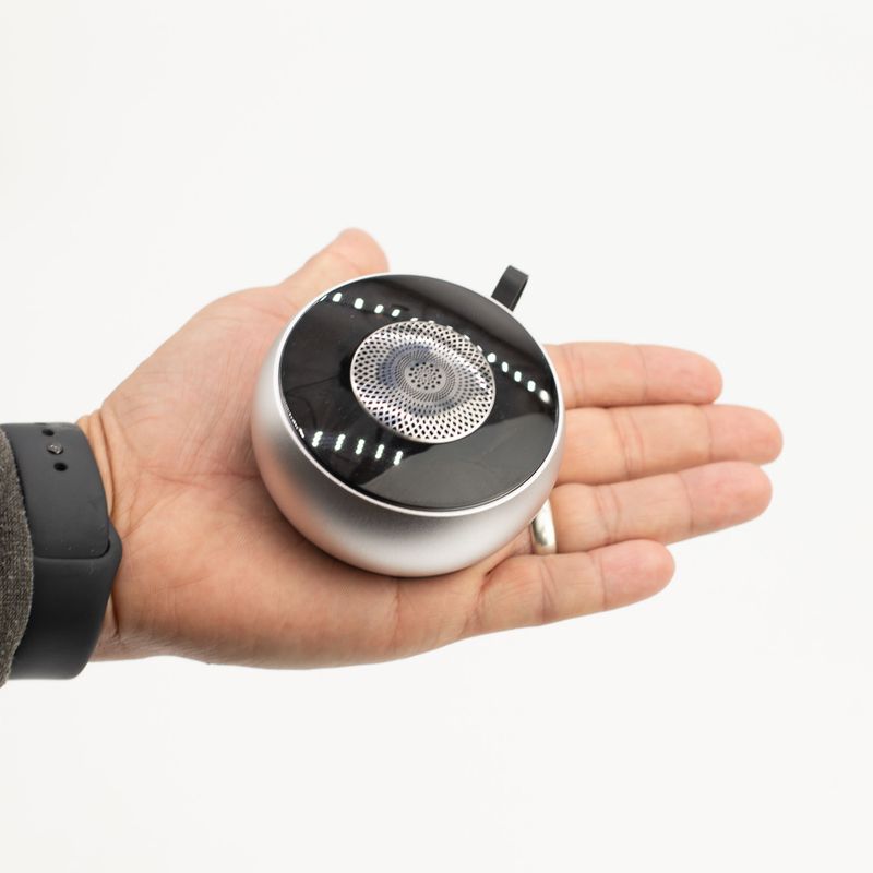 Silver Mandala Lighting Effect Mini Speaker - - 3W Bluetooth 5.3 Approx. 2–4 hours 600mAh