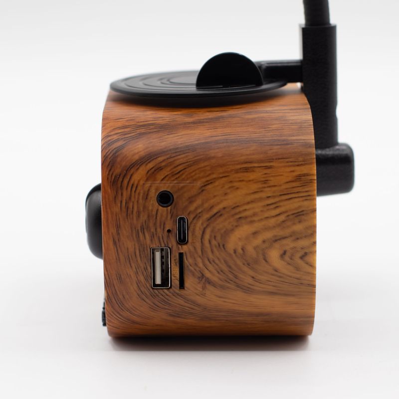 Retro Mini Gramophone Speaker - Bluetooth & FM Radio - 5W Output