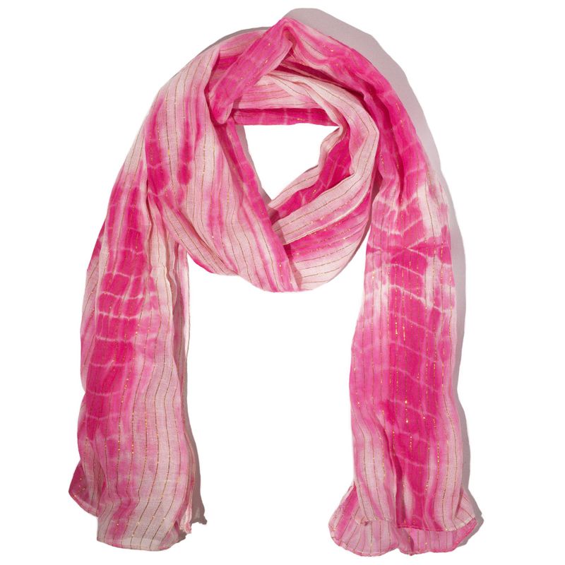 Nomad Sari  - Summer Scarf -  180x50cm - Party Shine - Perfect Pink