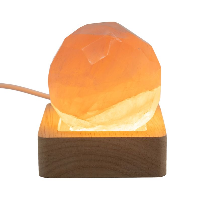 6cm Square Wooden USB LED Stand - Cool/Warm/Daylight