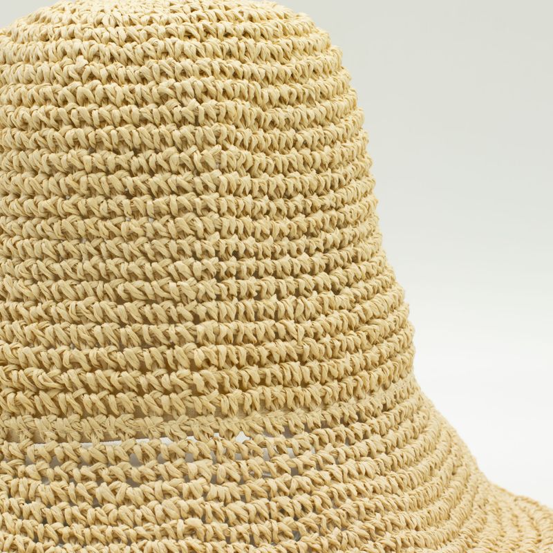 Classic Floppy Straw Hat - Natural Beige