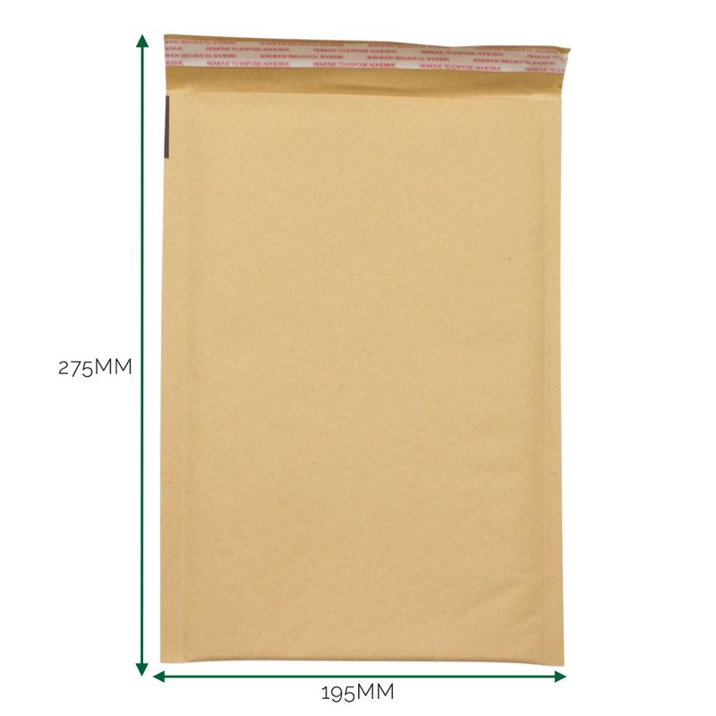 Kraft Padded Bubble Envelope (195x275+40mm)