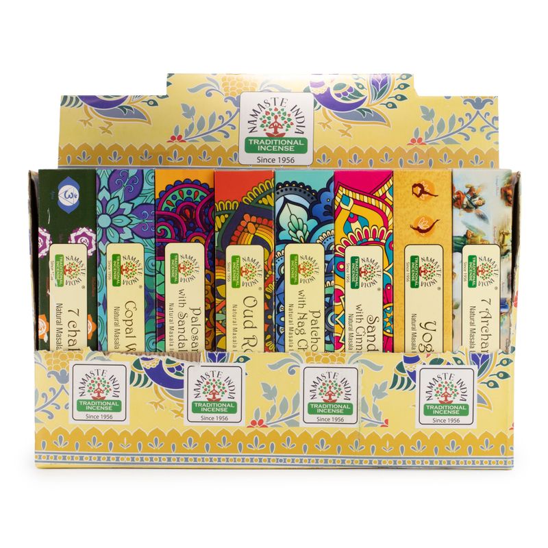 Namaste Mandala Masala Incense Display 48 pack