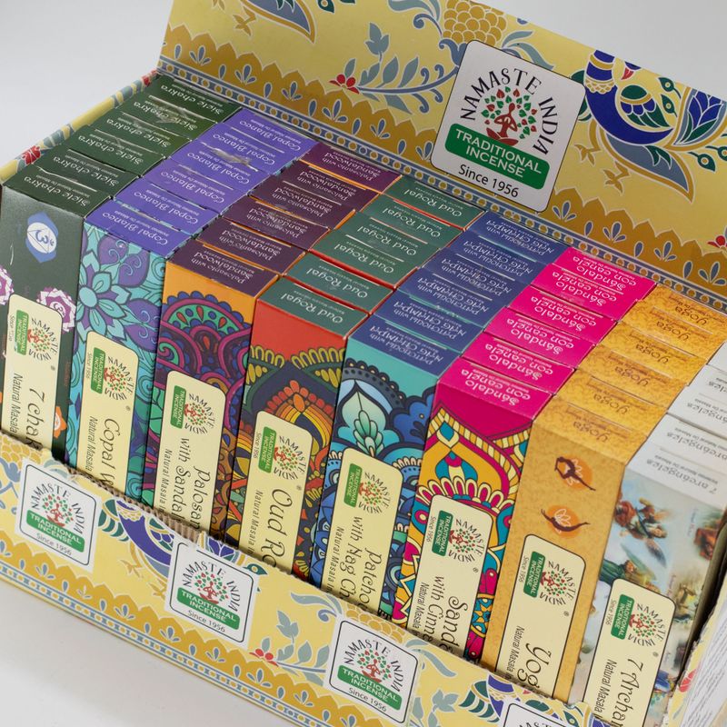 Namaste Mandala Masala Incense Display 48 pack