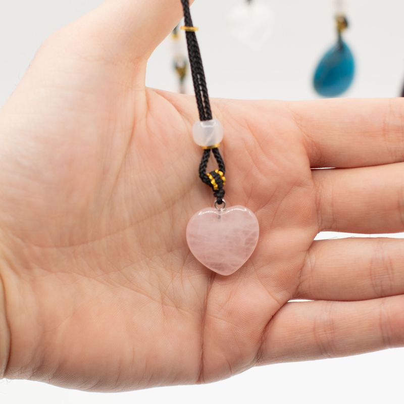 Cord necklace Gemstone Pendants - Hearts Etc Collection (assorted)