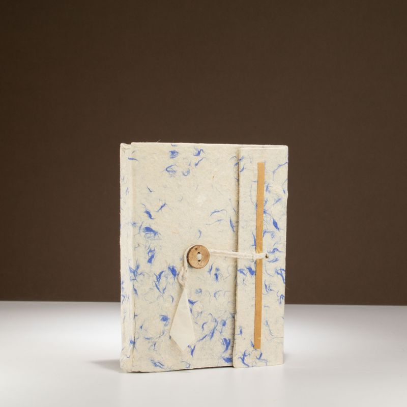 Med Lokta Mixed Blue Cotton Notebook (15x12cm) - 45 leafs