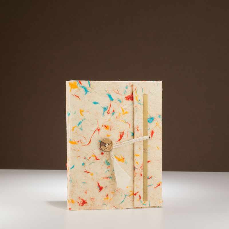 Med Lokta Mixed Colour Cotton Notebook (15x12cm) - 45 leafs